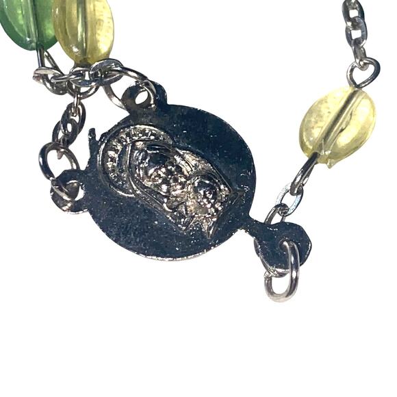 Multicolor Plastic Bead Holy Rosary 32" Child Prayer Crucifix Colorful Dainty - Picture 4 of 7